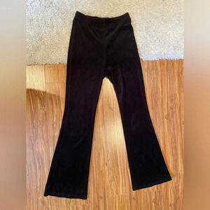 Black velour flare pants